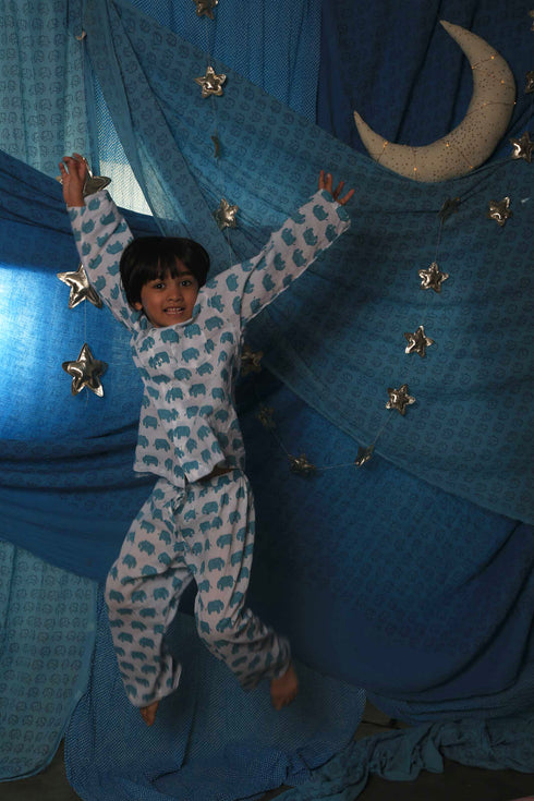 Kids Pajama Set Hathi March